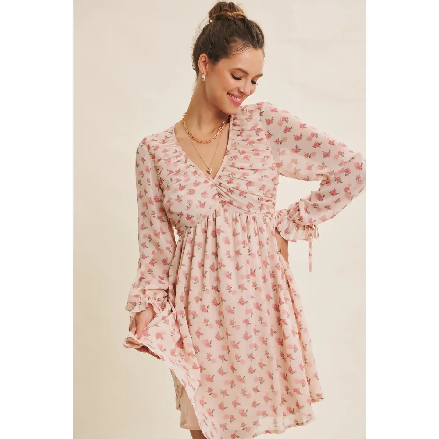 Rosey Bloom Mini Dress