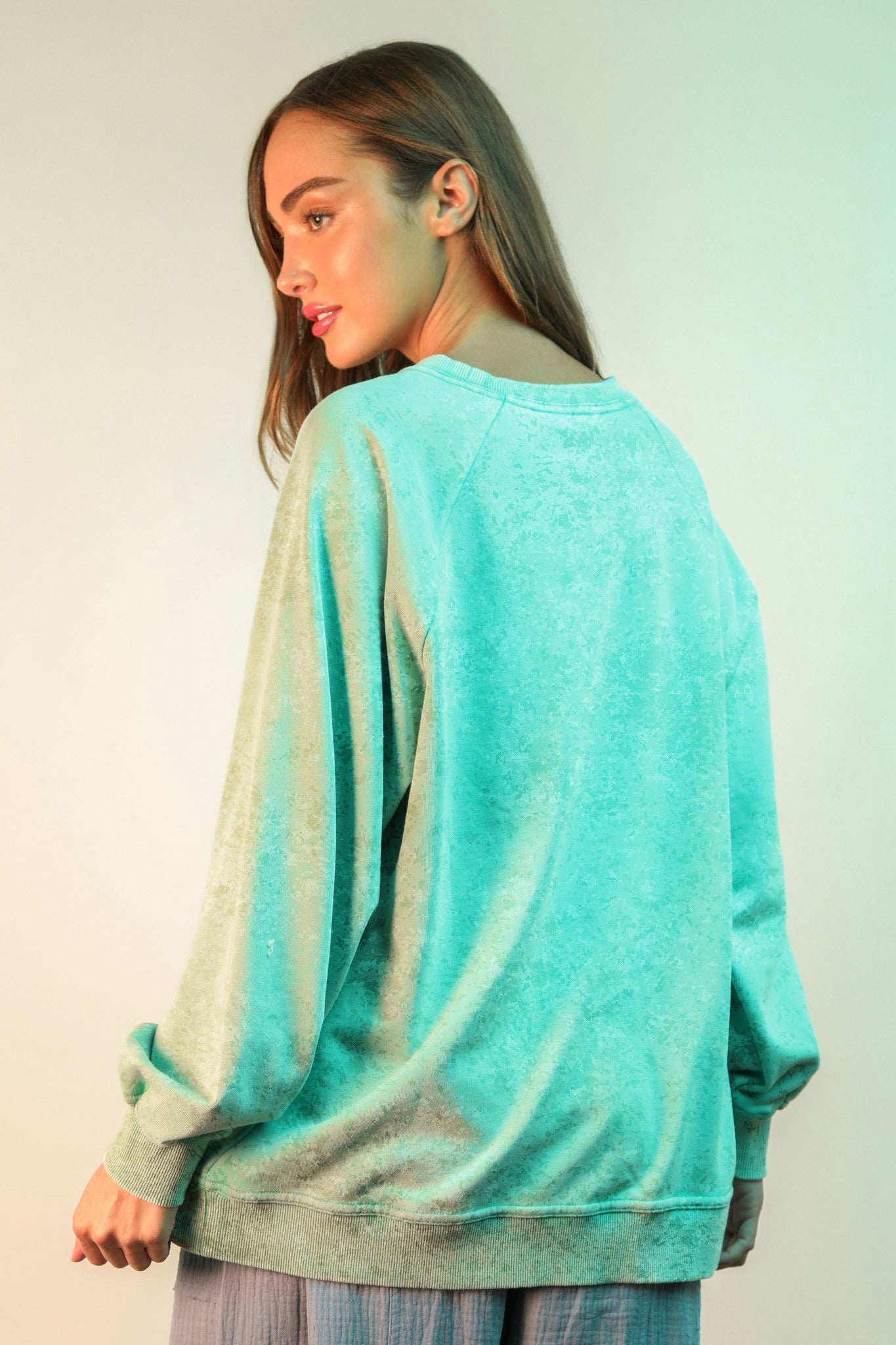 Lace Trim Mineral Top
