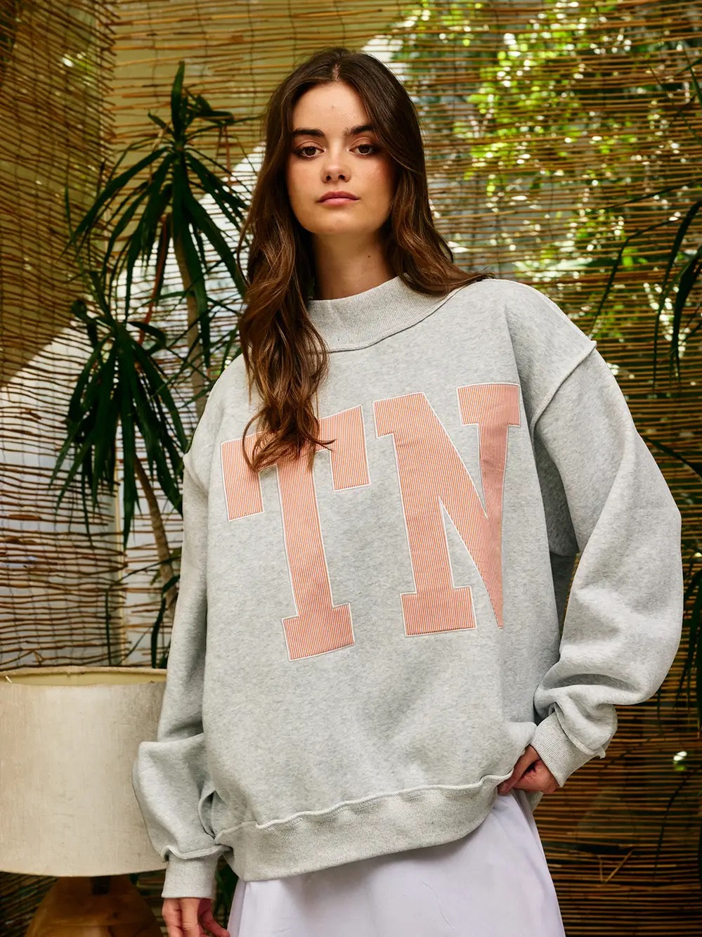 Stripe TN Mock Neck