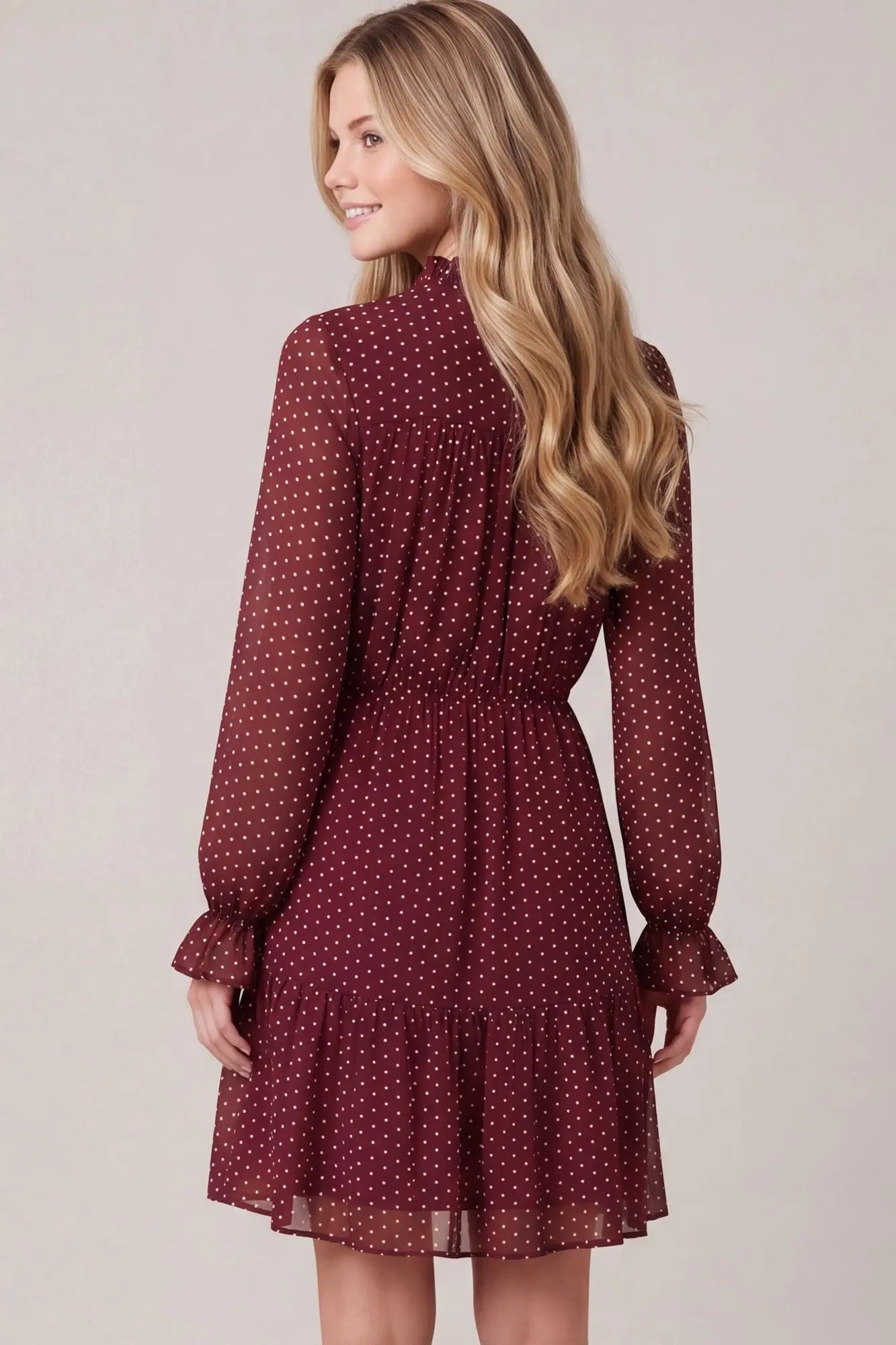Paisley Polka-Dot Dress