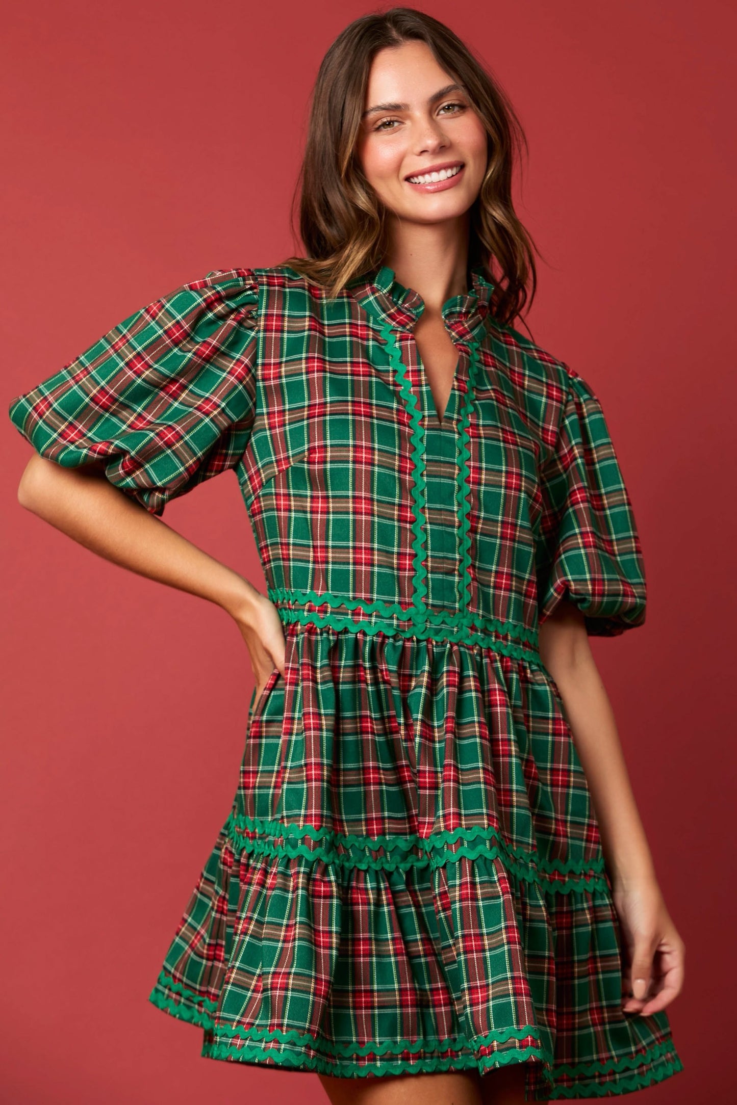 Carli Plaid Dress