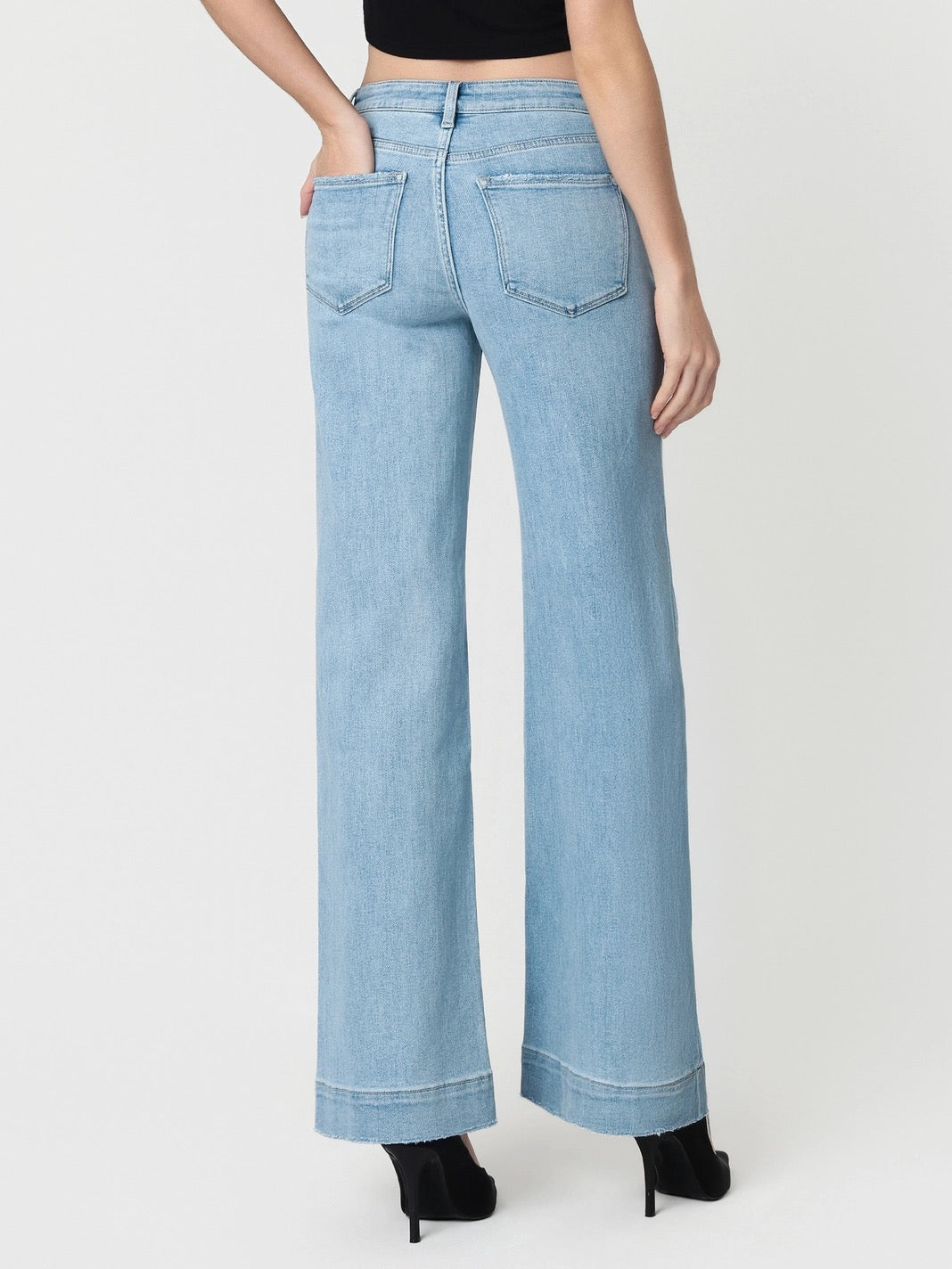 Madison High Rise Patch Pocket Jeans