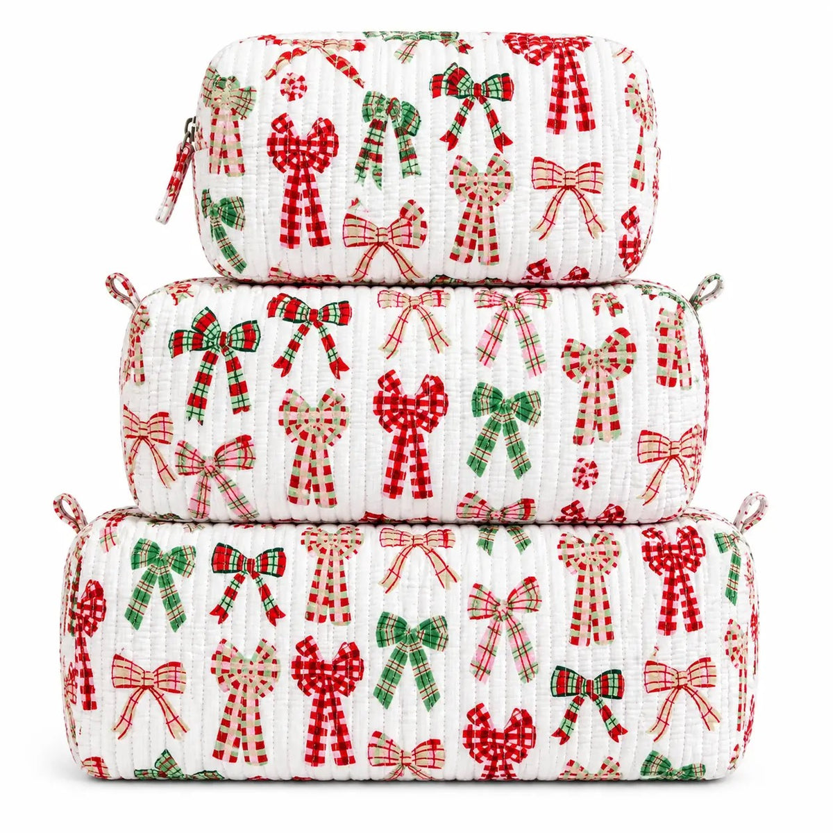 Christmas Bow Cosmetic Bags