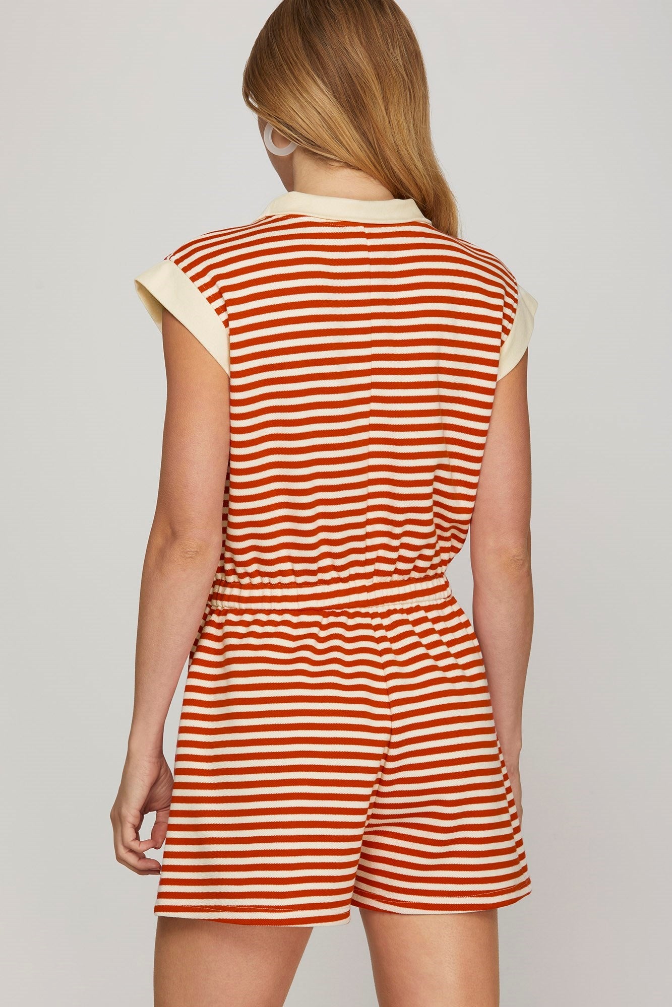 Remi Striped Shorts Romper
