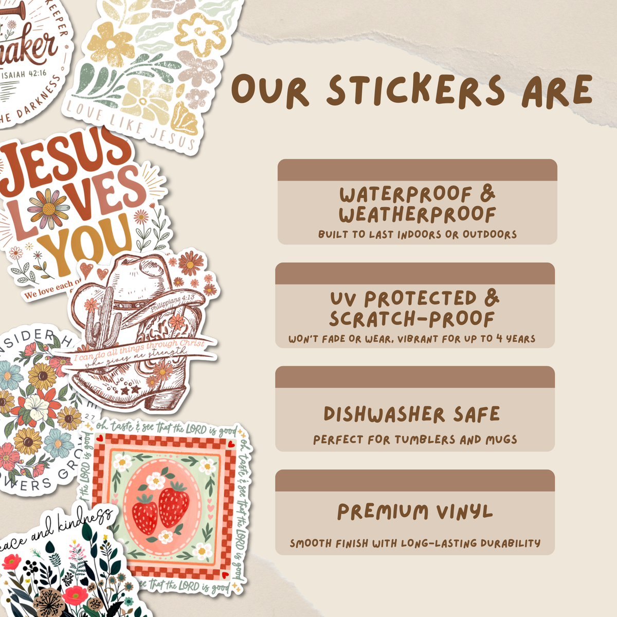 Jesus Loves You Teddy Bear Sticker