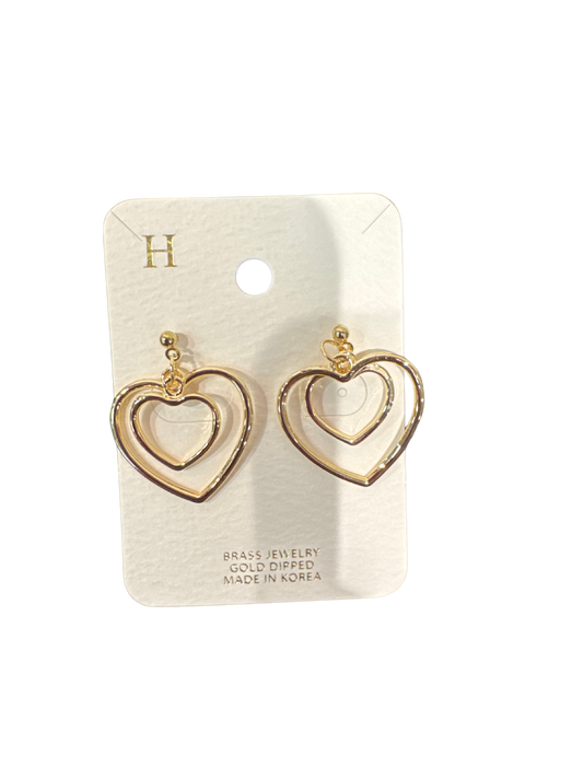 Layered Heart Hoops