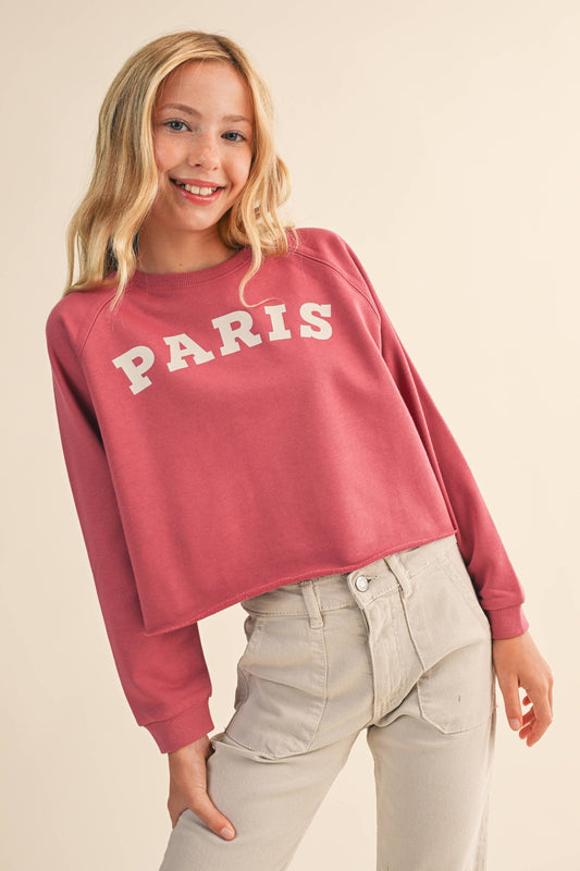 Paris Cropped Sweatshirt