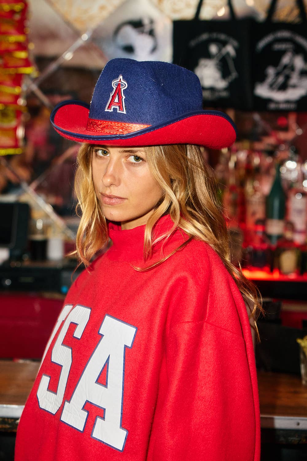 'USA & FLAG' Reversible MockNeck Sweatshirt