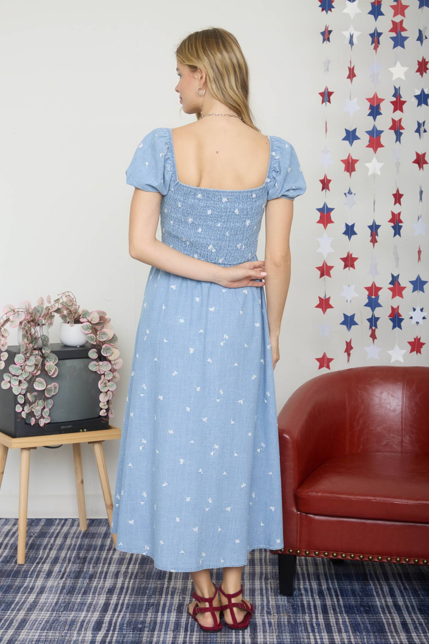 Floral Denim Dress