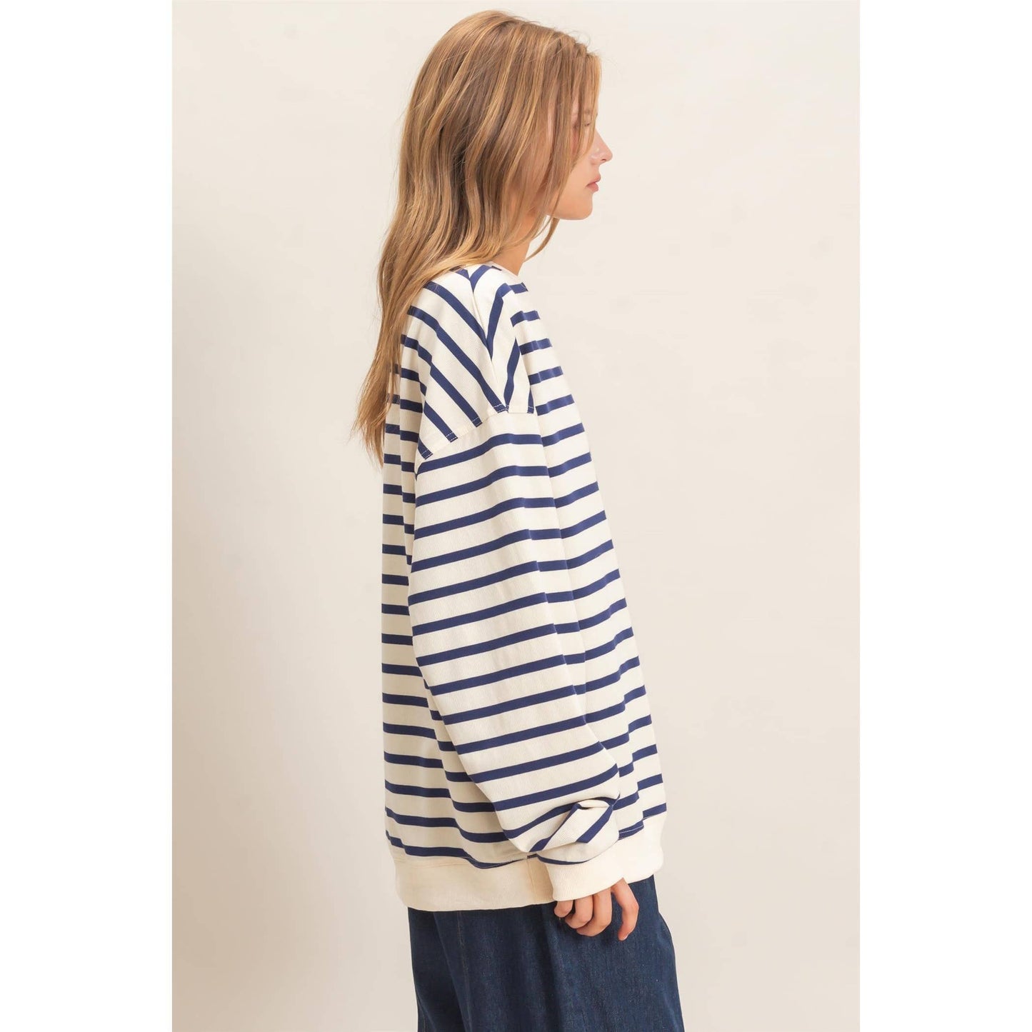 Striped Long Sleeve Pullover
