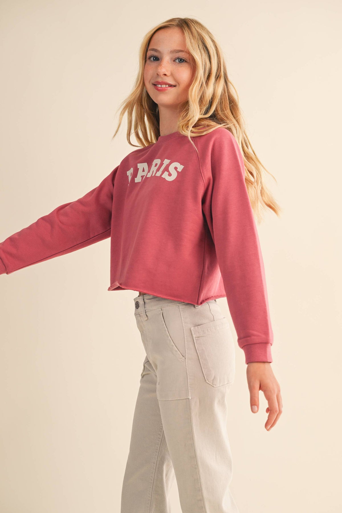 Paris Cropped Sweatshirt