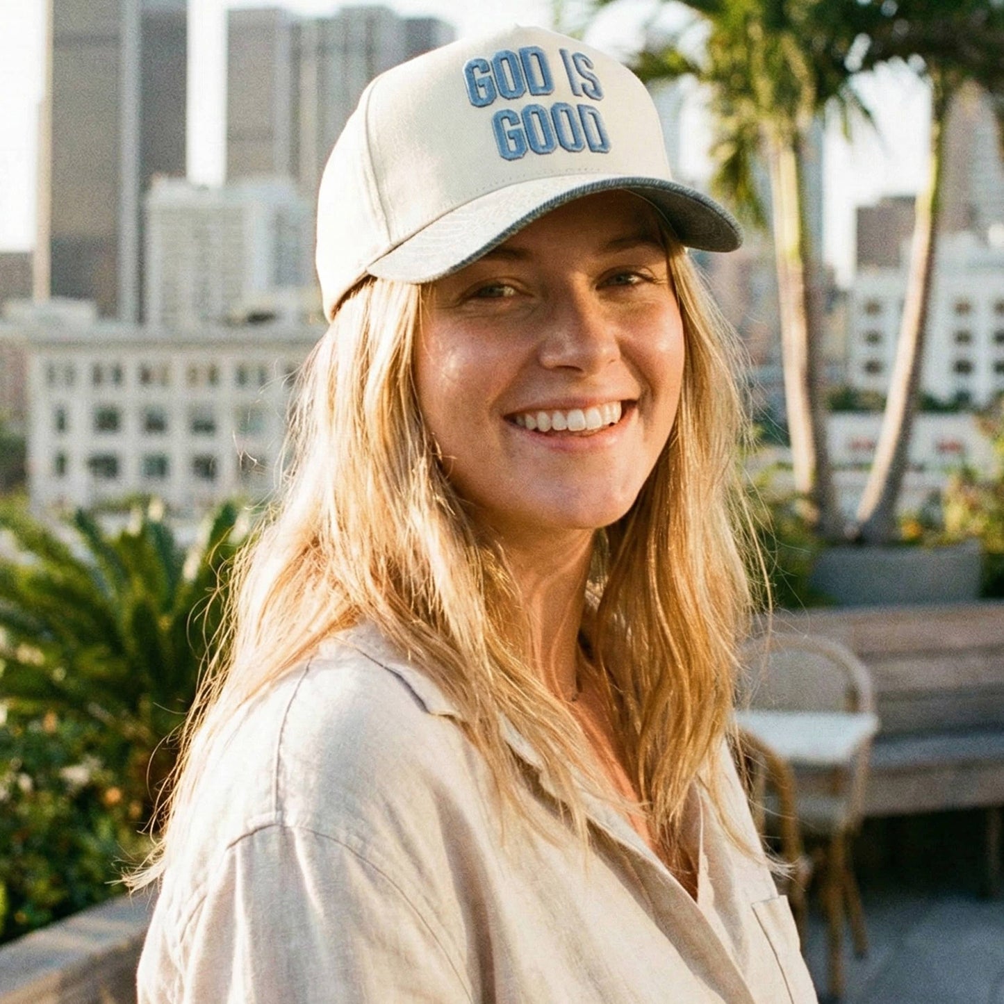 C.C GOD IS GOOD Trucker Hat