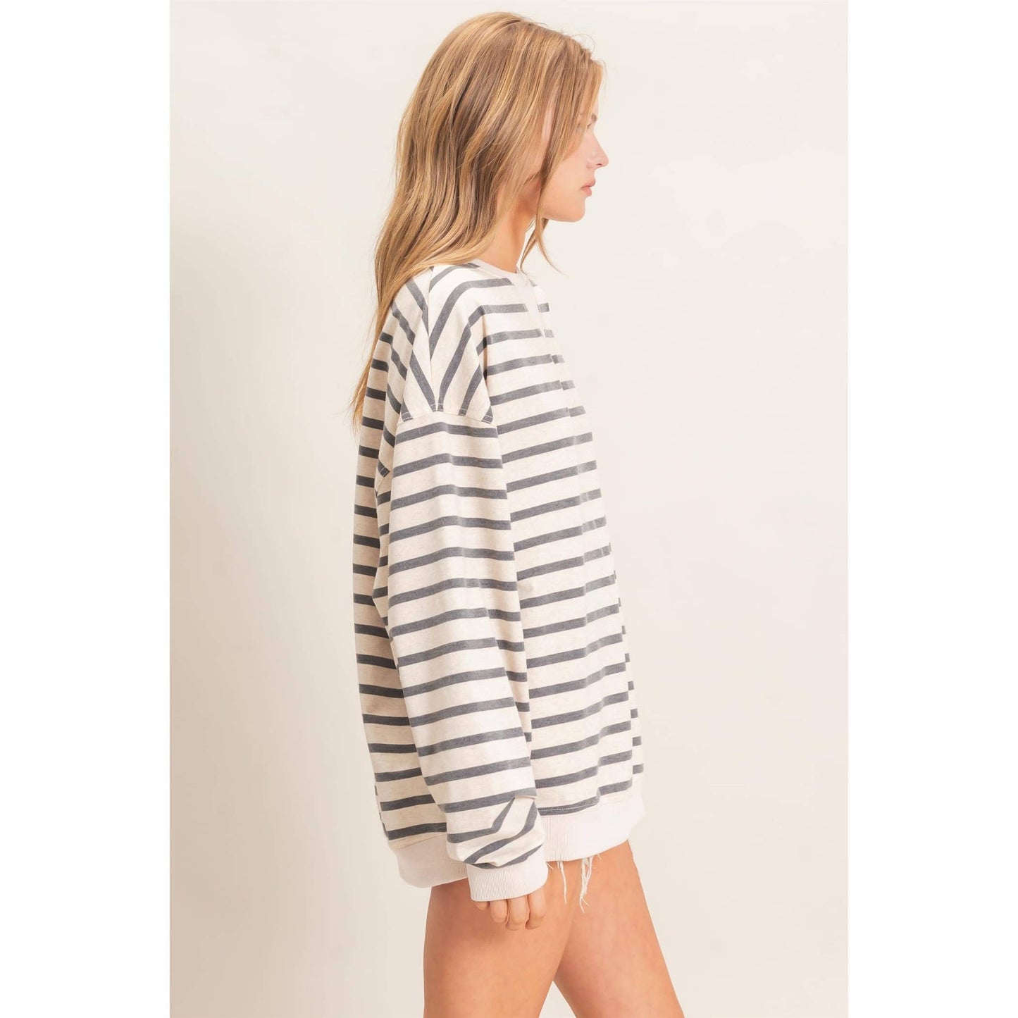 Striped Long Sleeve Pullover