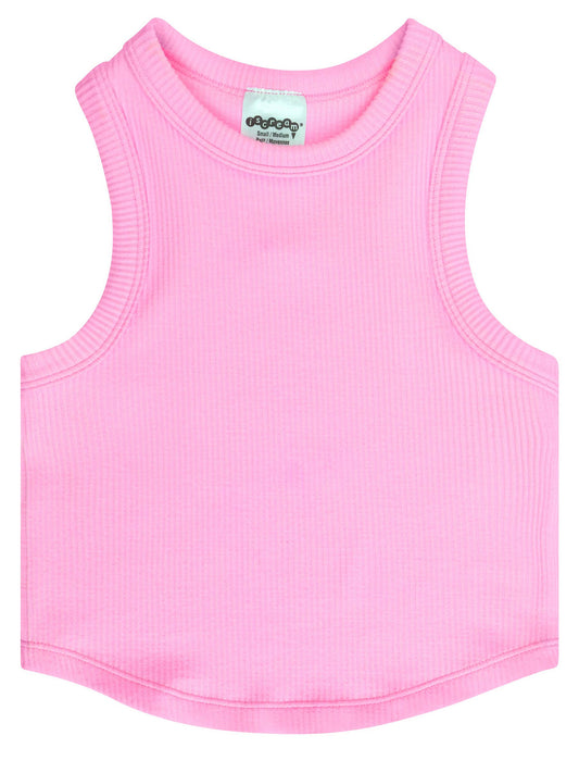 Rose Cropped Racerback Tank Top
