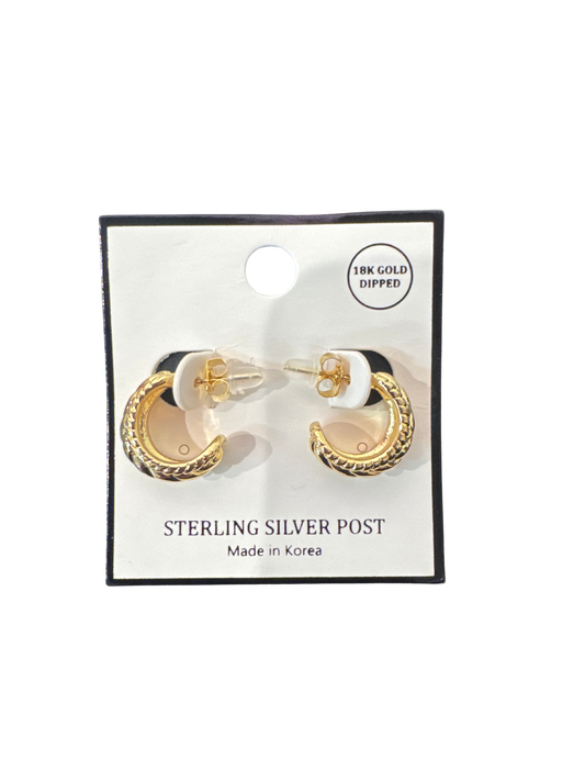 Gold Twist Hoops