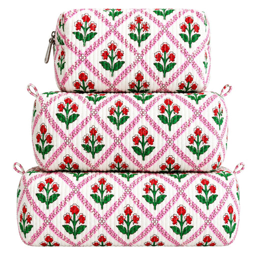 Diamond Floral Quilted Bag