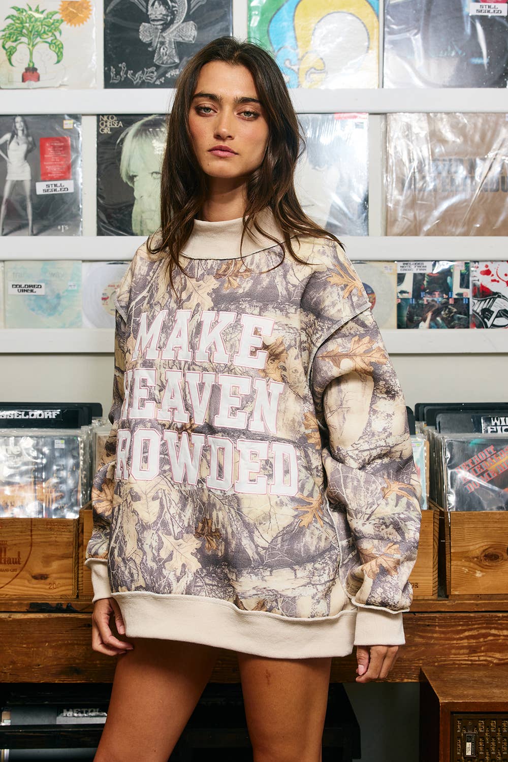 Camo Make Haven Crowded Mock Neck