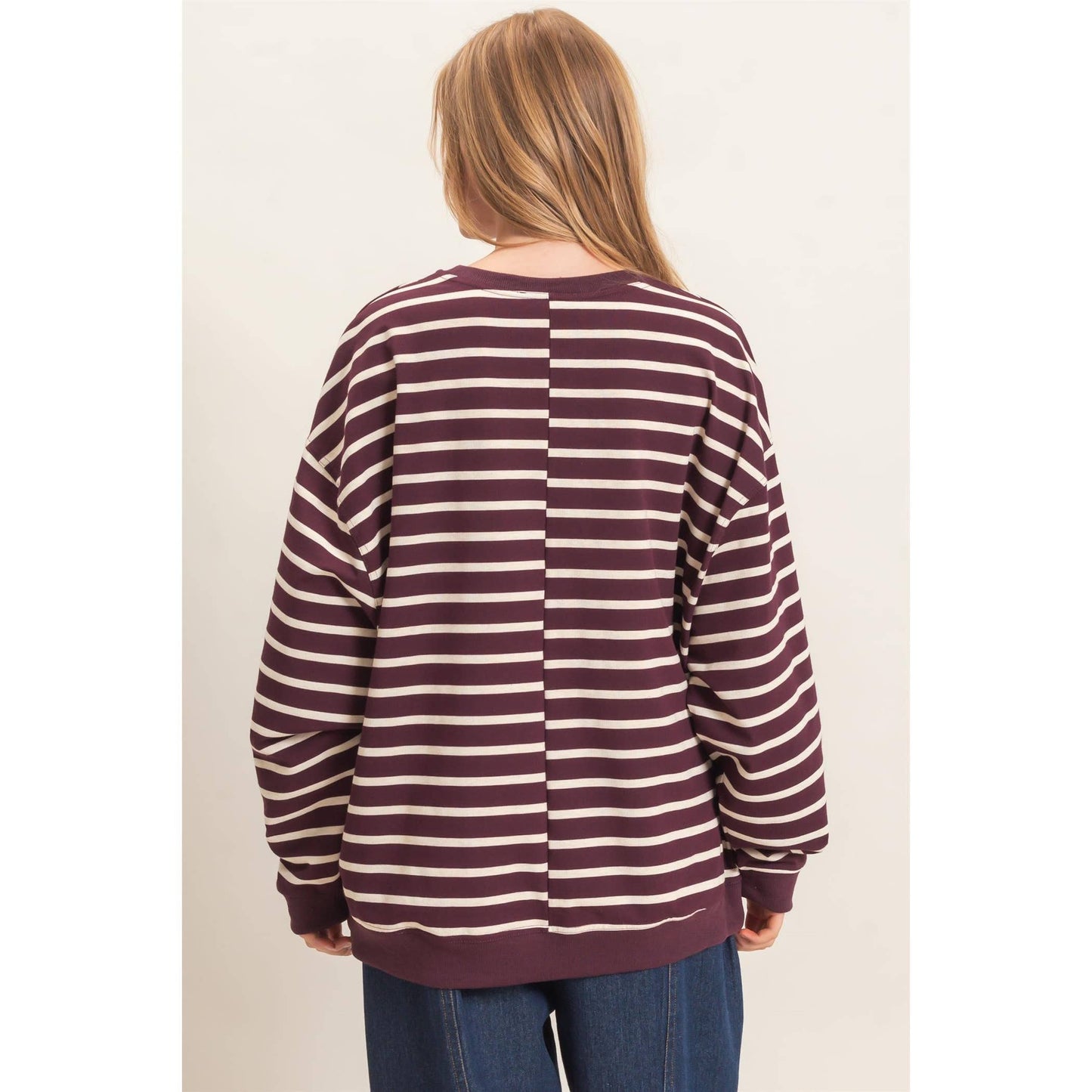 Striped Long Sleeve Pullover