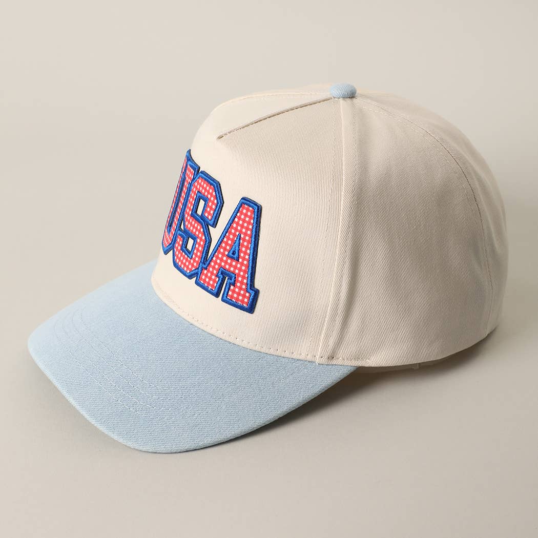 USA Patch Denim Baseball Cap