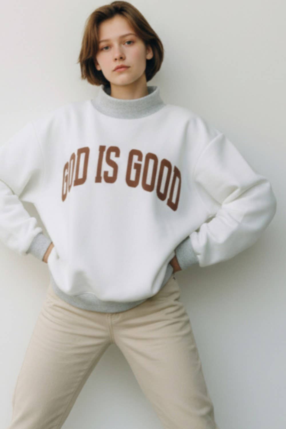 JESUS & GOD IS GOOD' Reversible Sweatshirt