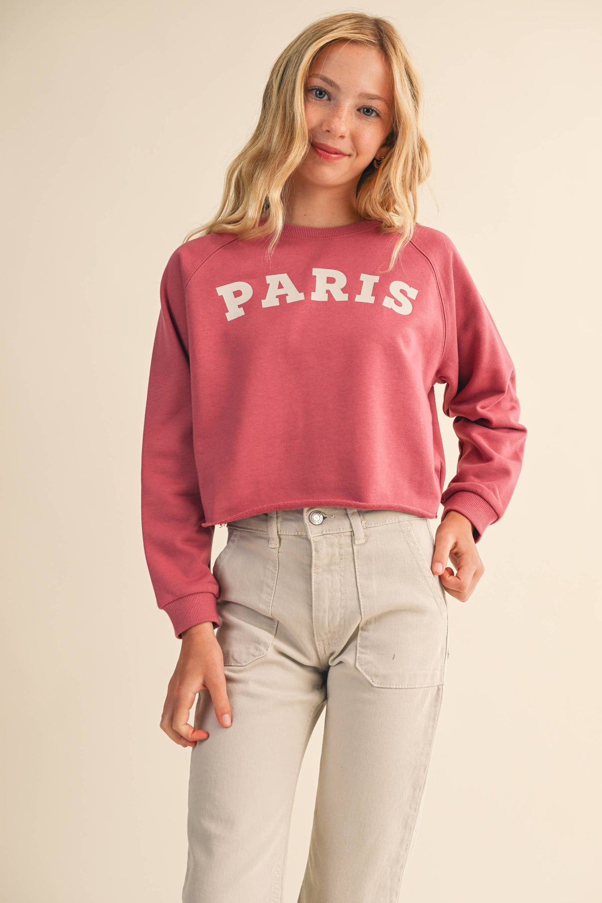 Paris Cropped Sweatshirt