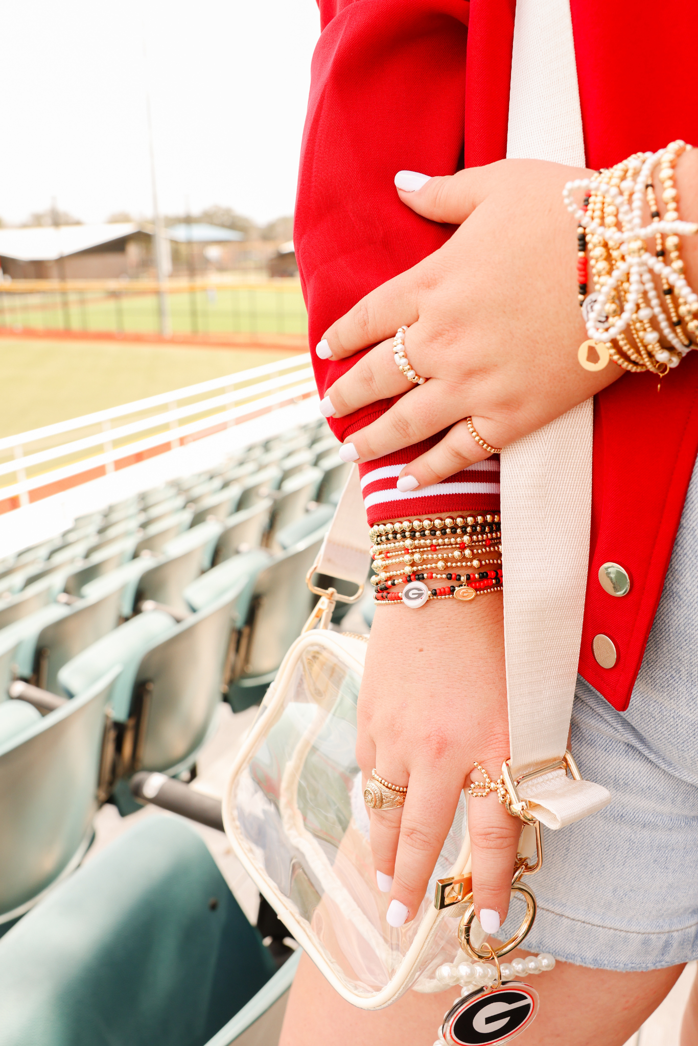 Georgia Logo Charm Bracelet on Color