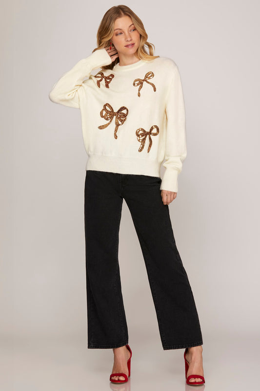Candice Bow Sweater