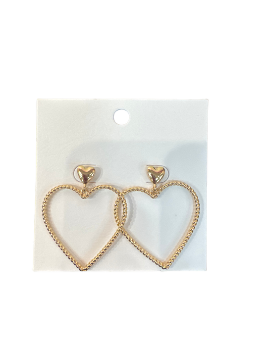 Open Heart Earrings