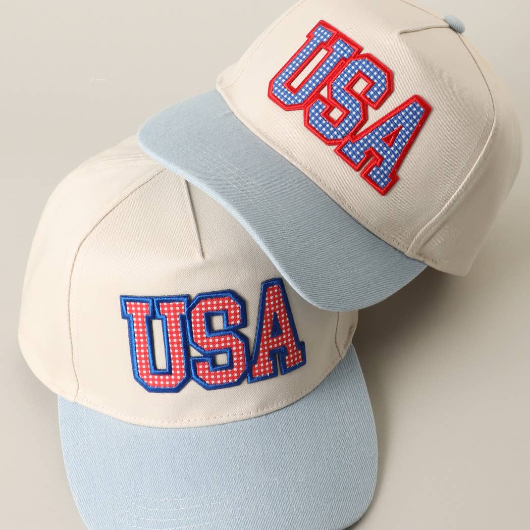 USA Patch Denim Baseball Cap