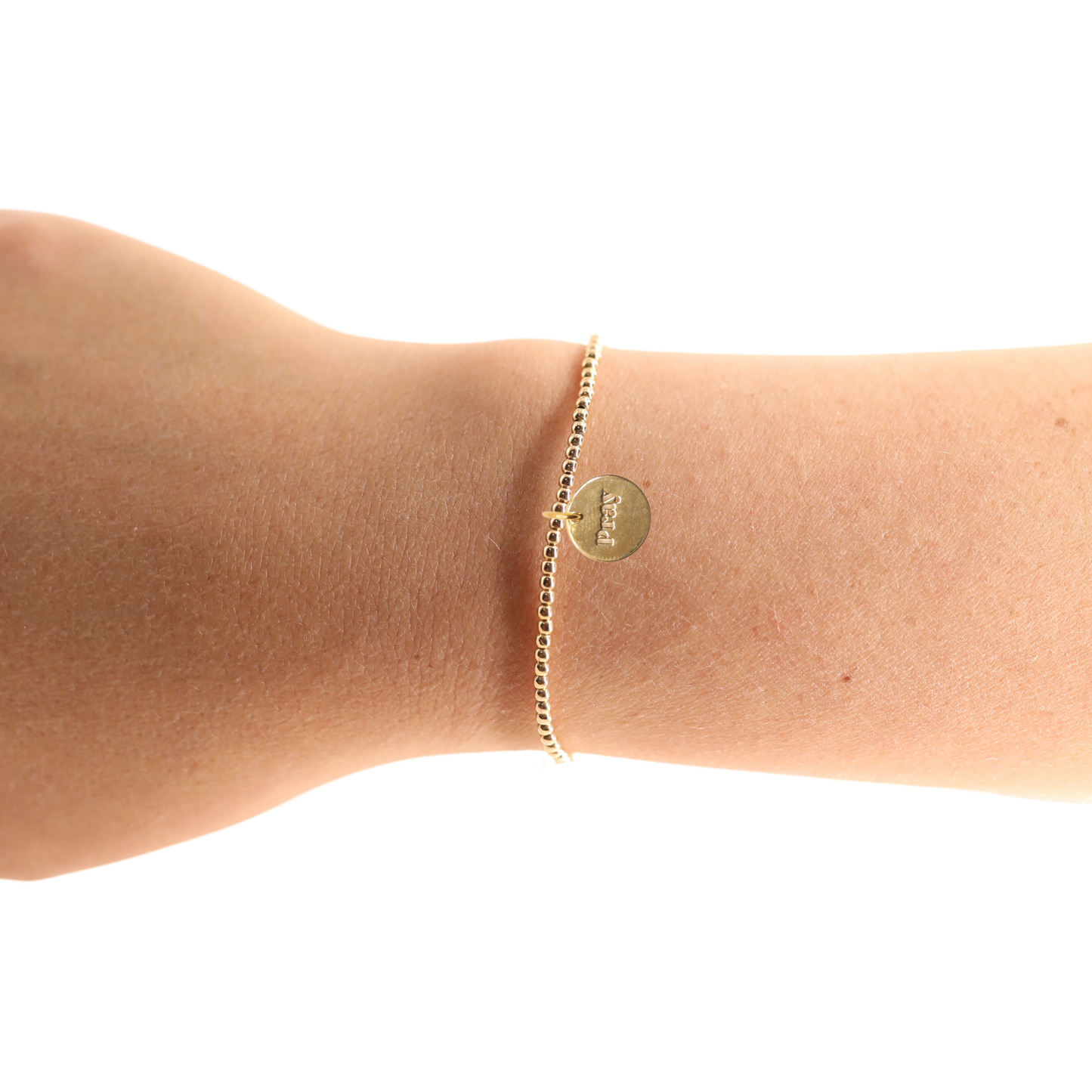 Pray Charm Bracelet on Gold