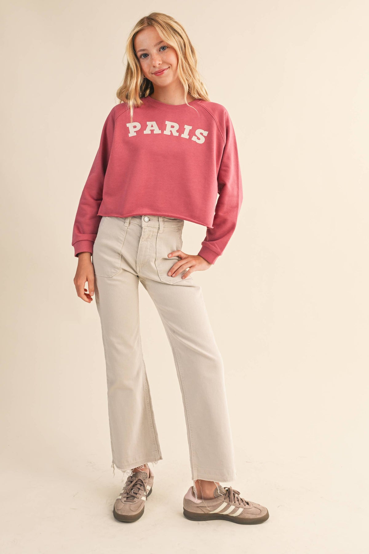 Paris Cropped Sweatshirt