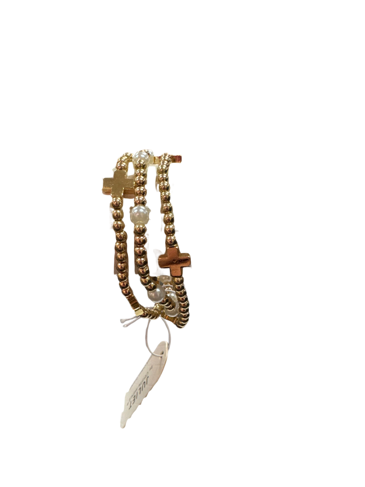 Large Gold Cross Bracelet