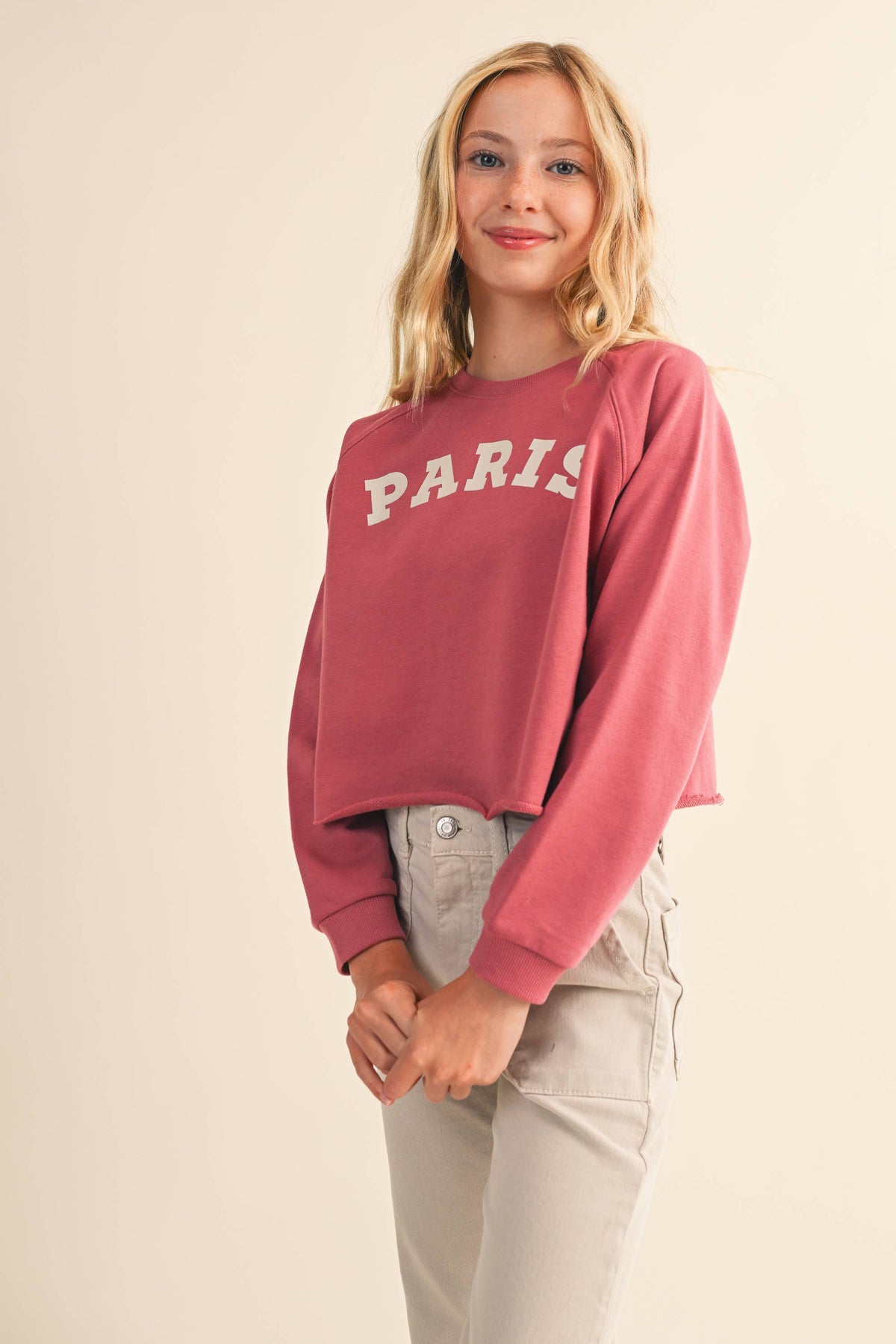 Paris Cropped Sweatshirt