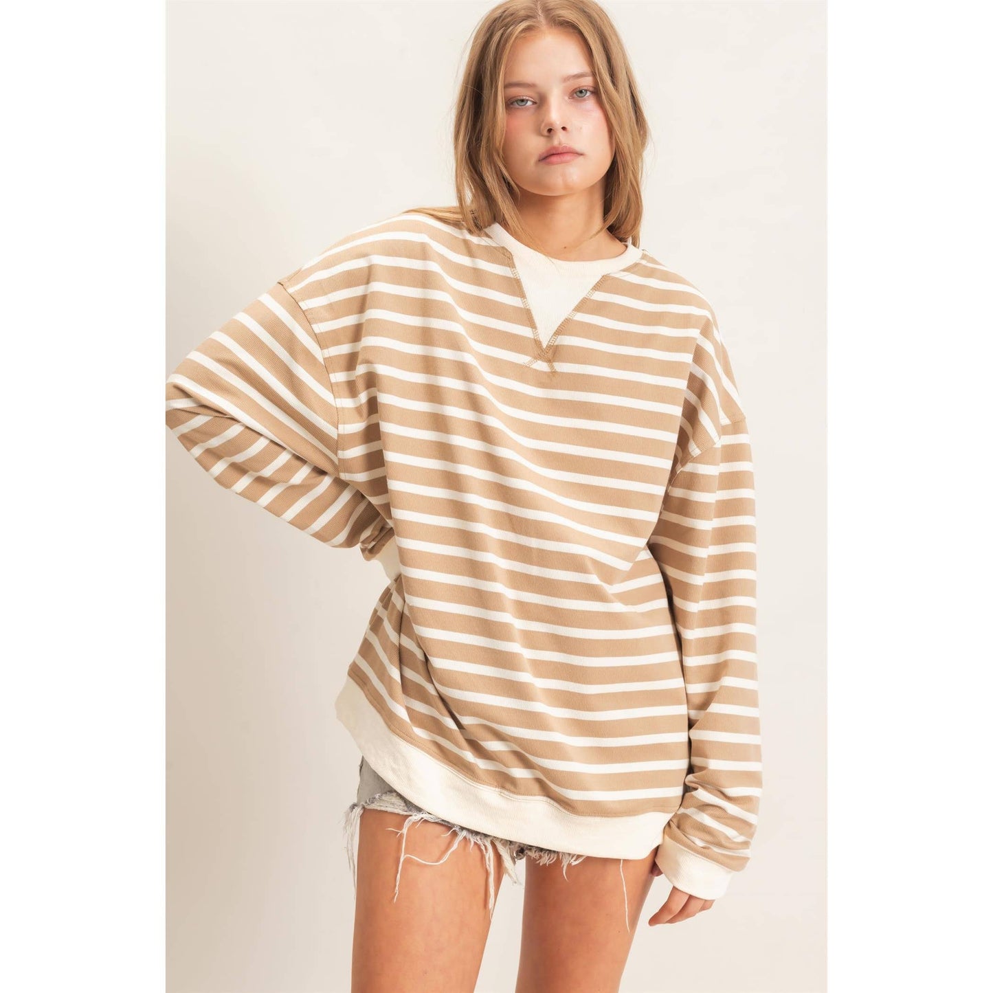 Striped Long Sleeve Pullover