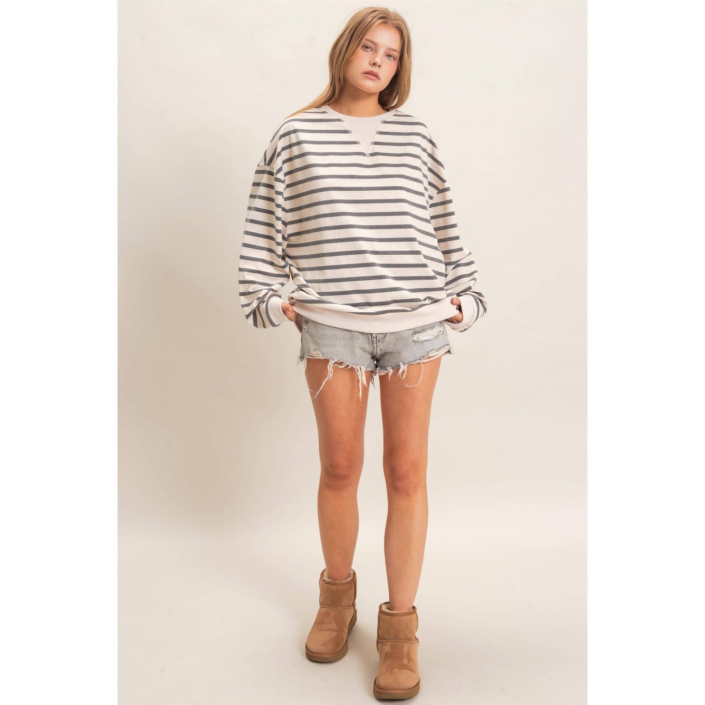 Striped Long Sleeve Pullover