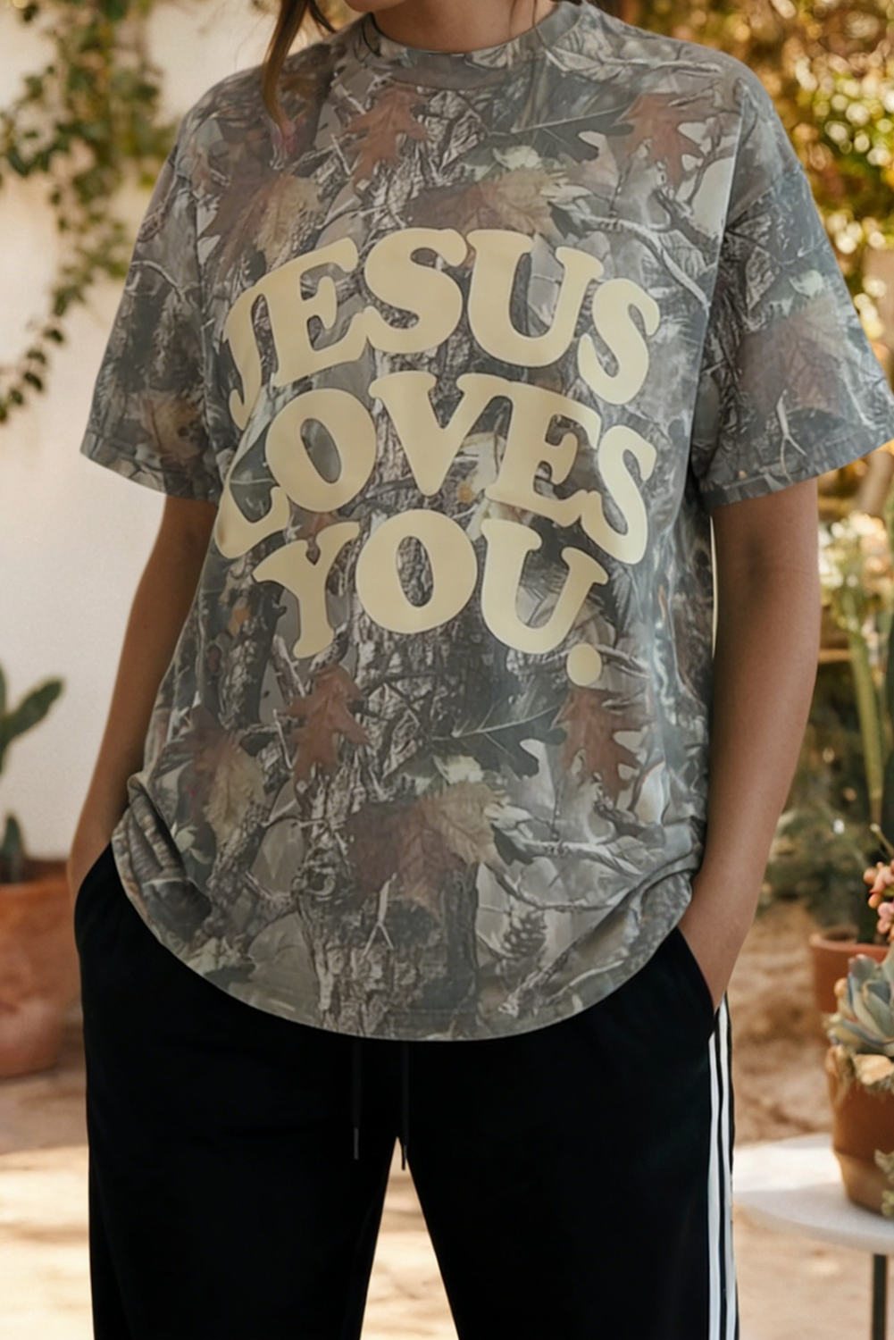 Camo Woodland LOVE LIKE JESUS Casual Tee