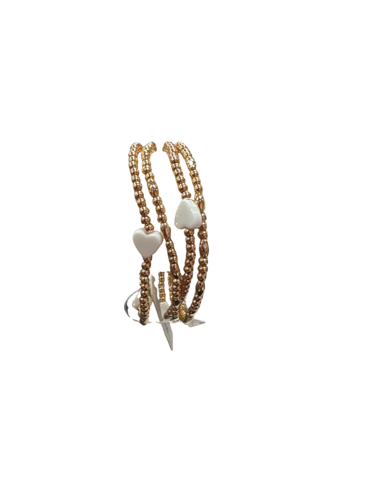 White Heart Bracelet