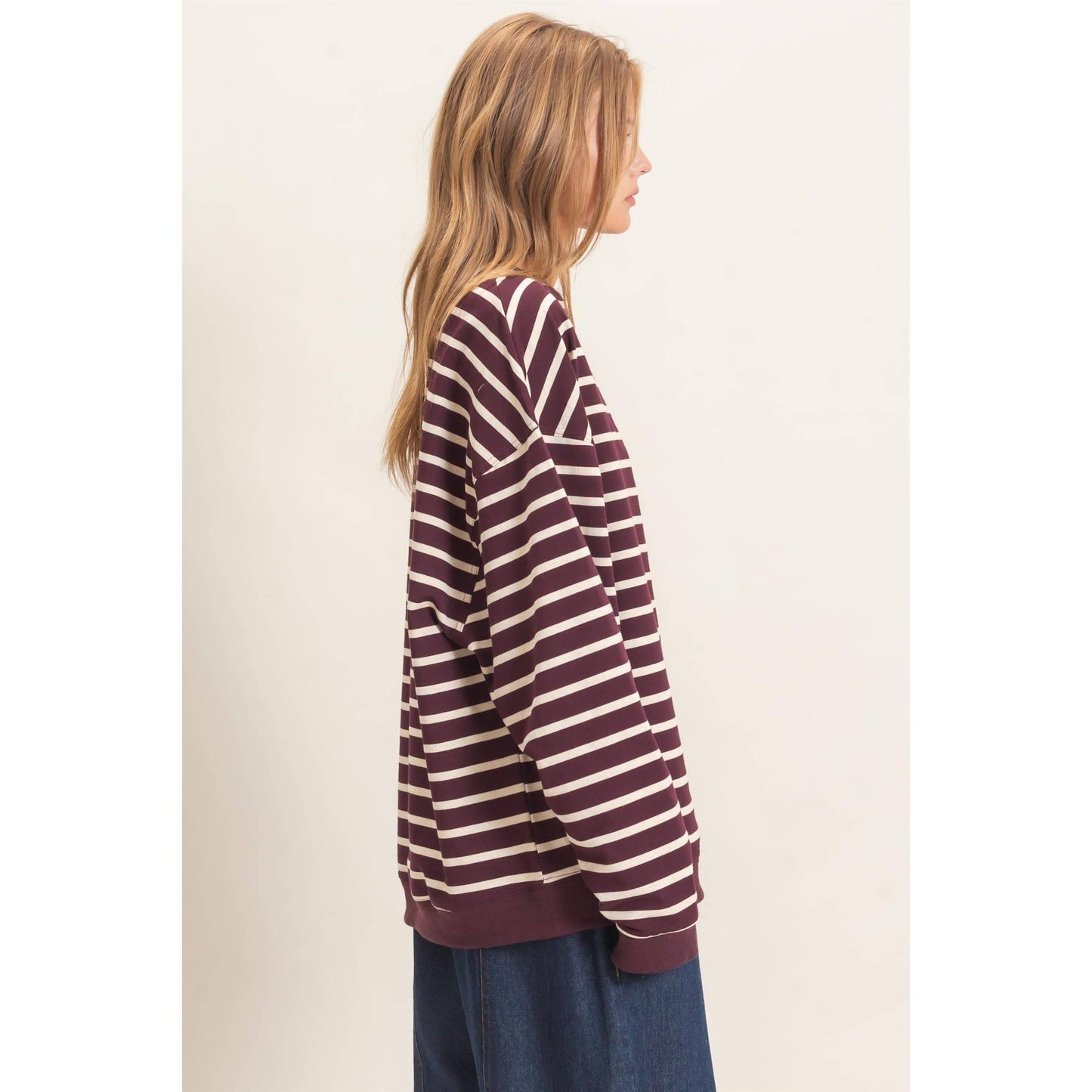 Striped Long Sleeve Pullover