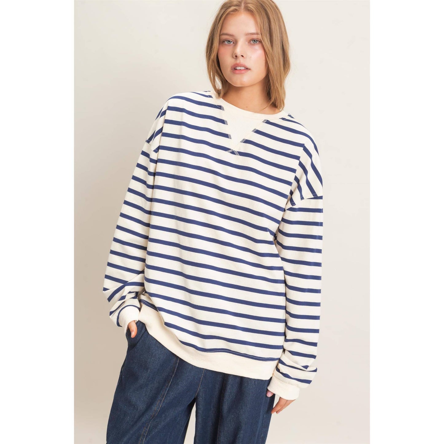 Striped Long Sleeve Pullover