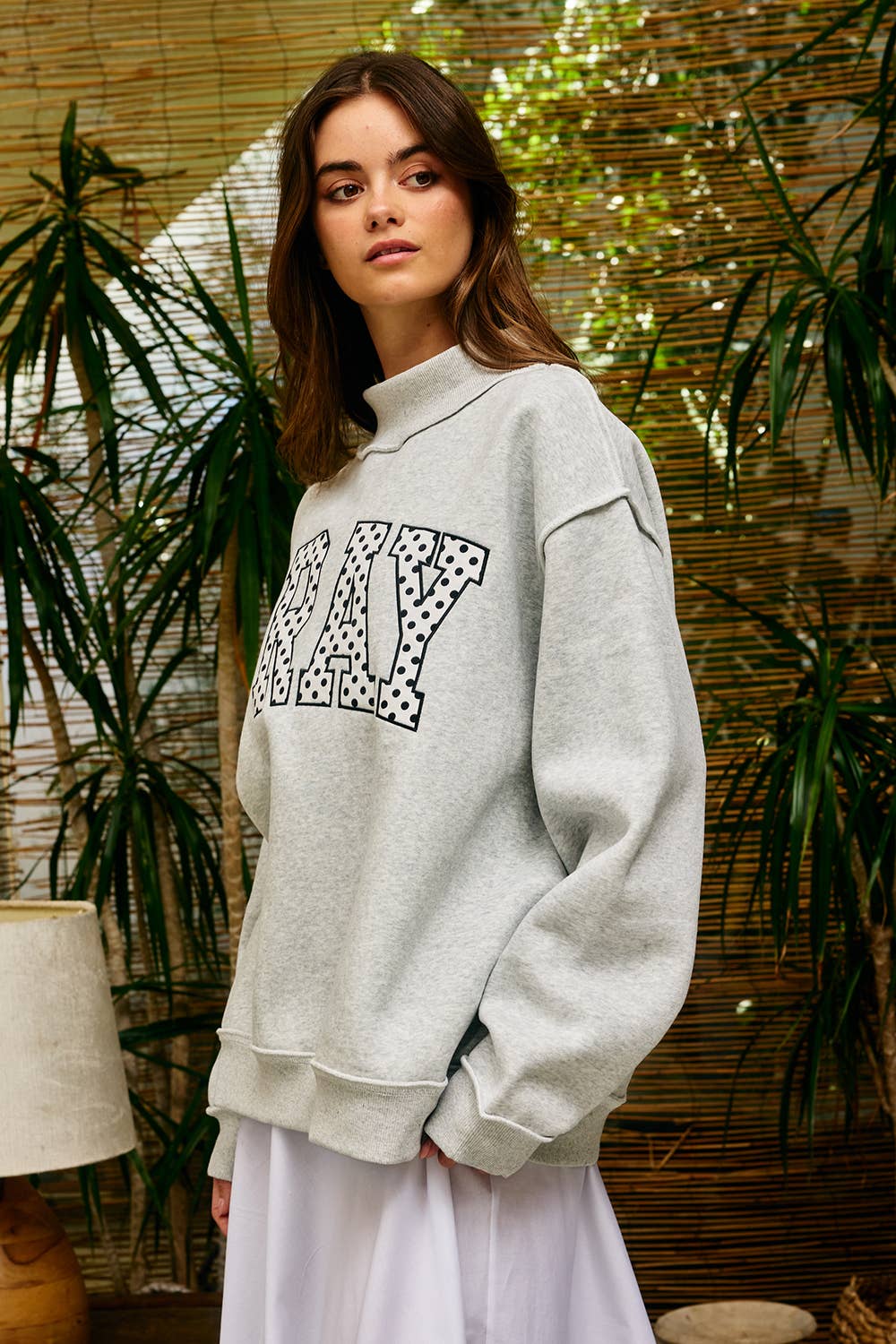 "PRAY" Mock Neck Sweatshirt