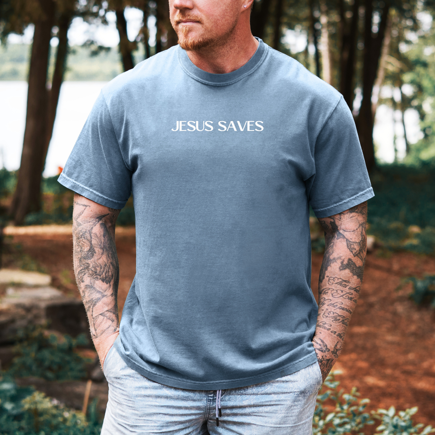 Jesus Saves Power In the Name of Jesus Unisex Christian Tee