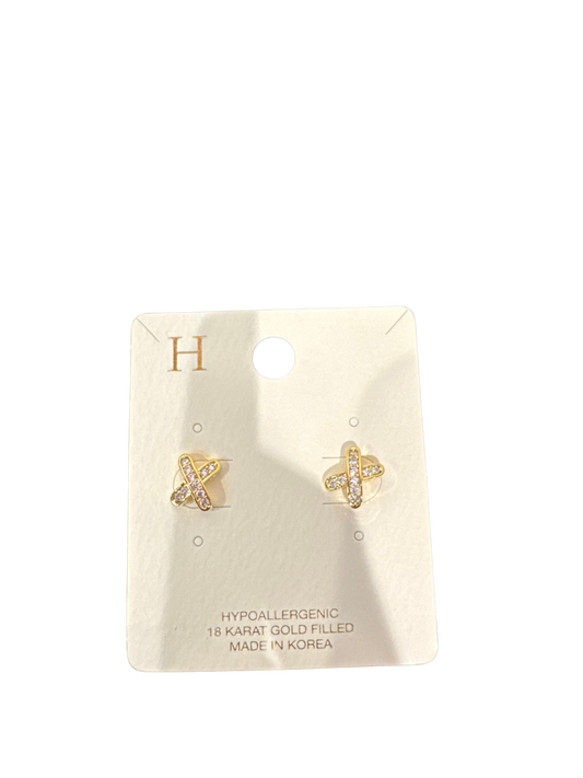 Crossed Sparkle Earrings