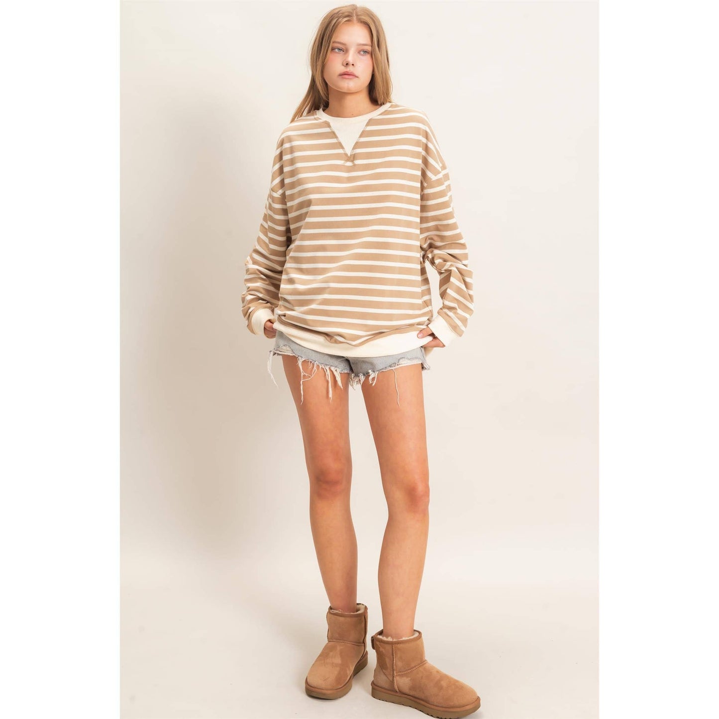 Striped Long Sleeve Pullover