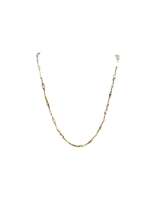 Dainty Pearl and Heart Necklace