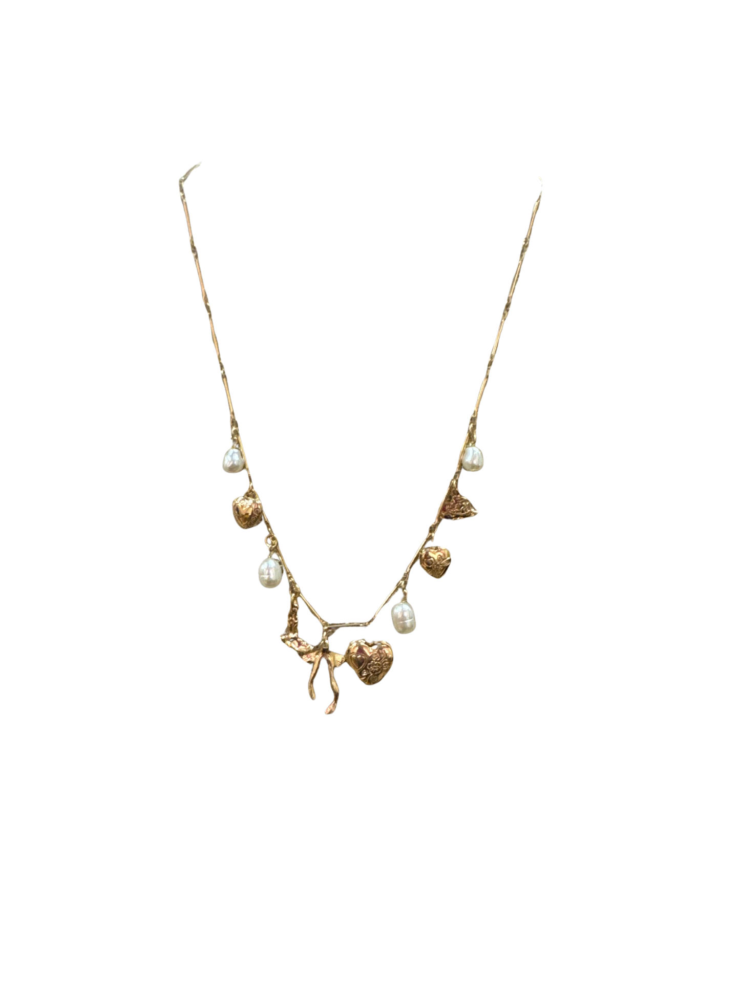 Bow Pearl Necklace