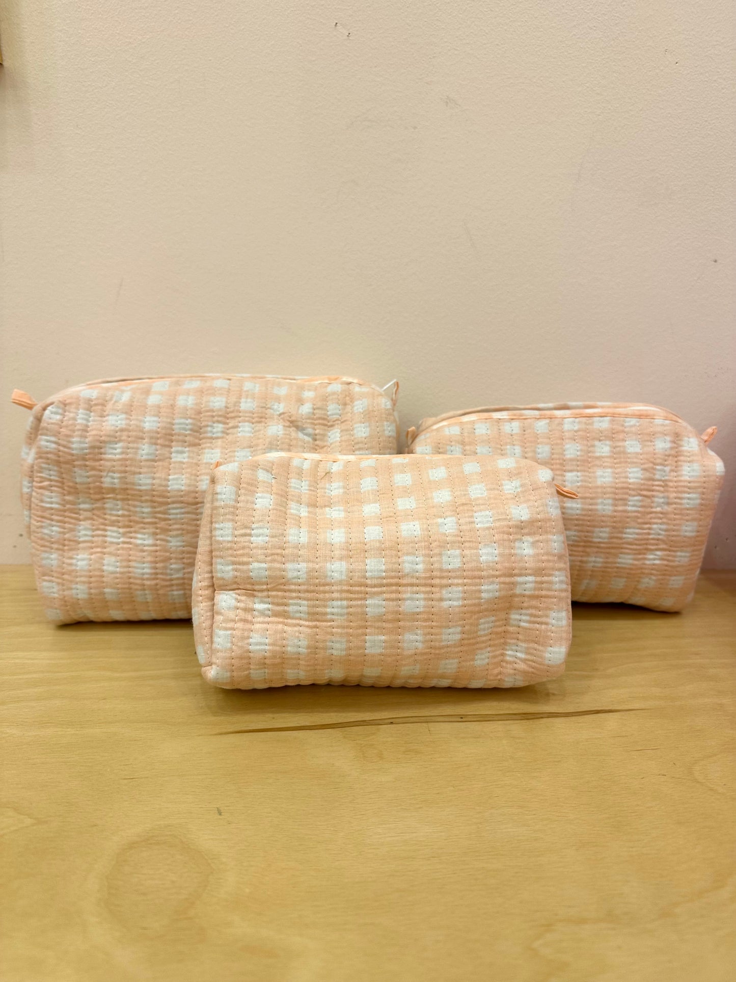 Gingham Cosmetic Bags