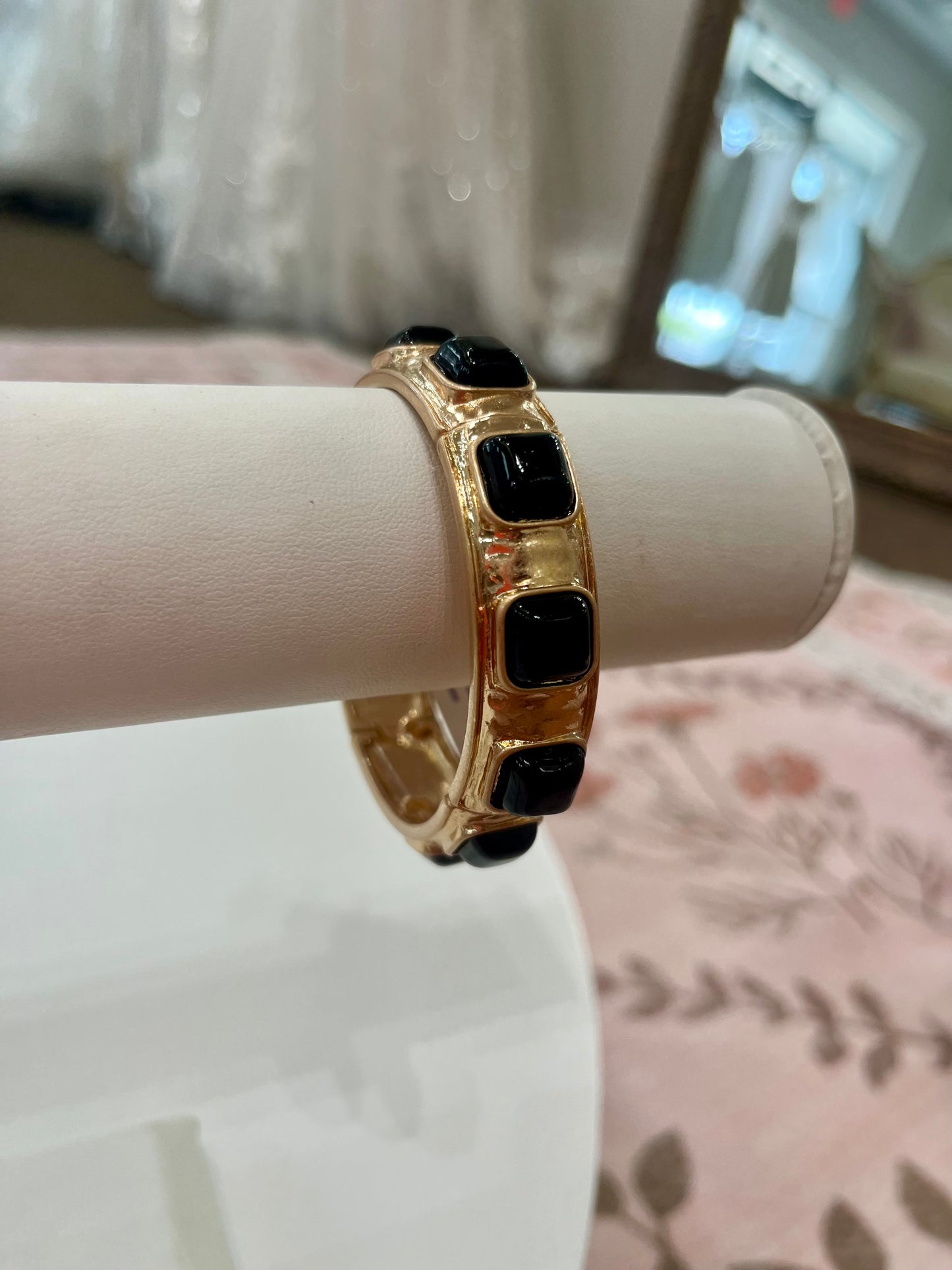 Black & Gold Stretch Bracelet