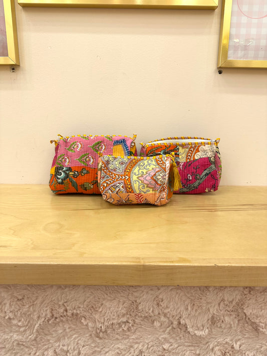 Quilted Patchwork Cosmetic Bag