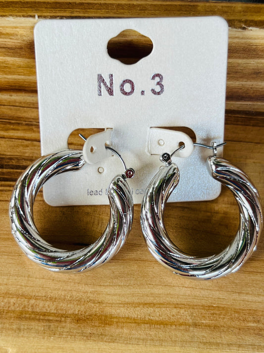 Silver Swirl Earring