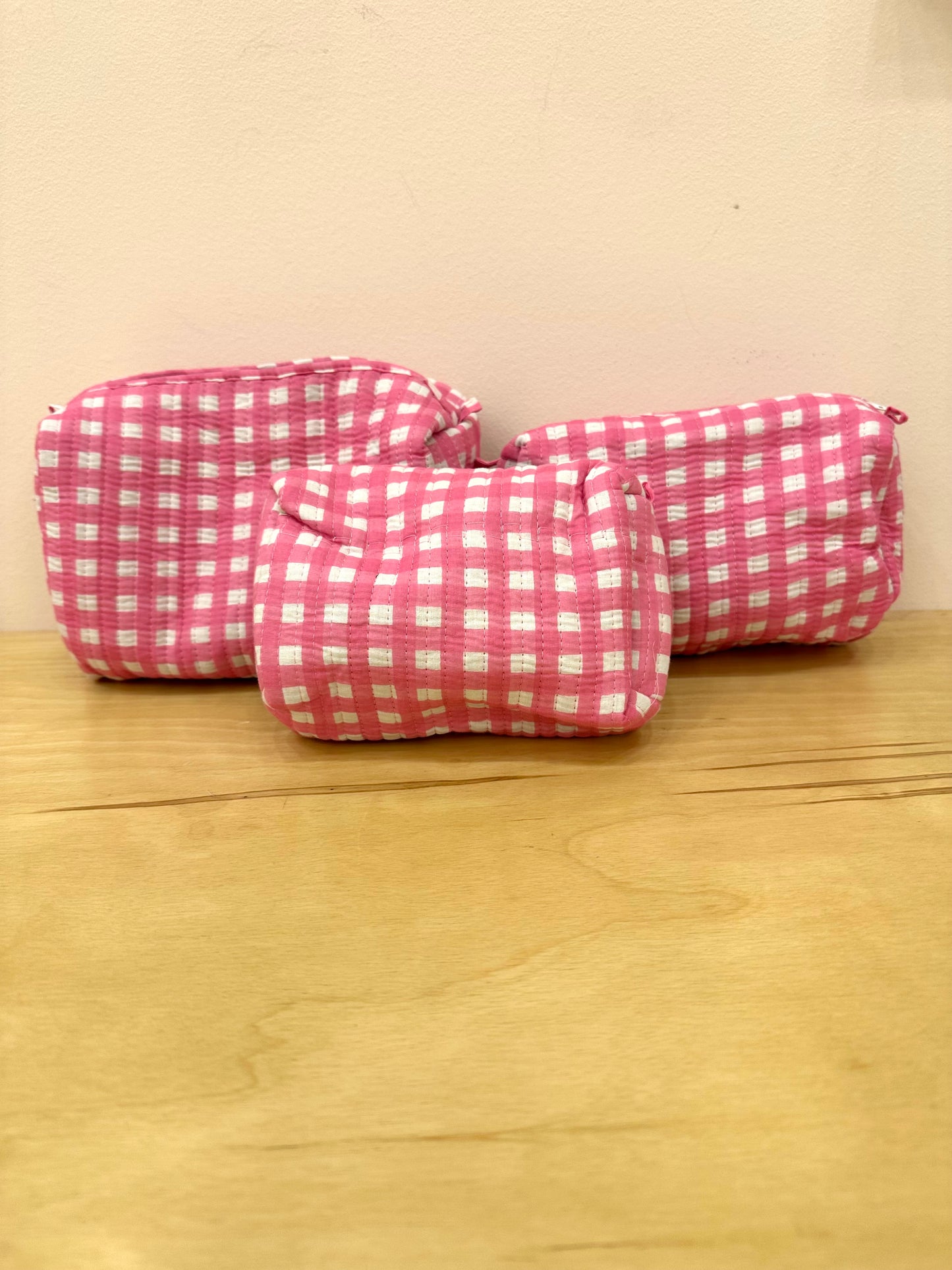 Gingham Cosmetic Bags